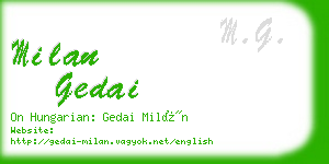 milan gedai business card